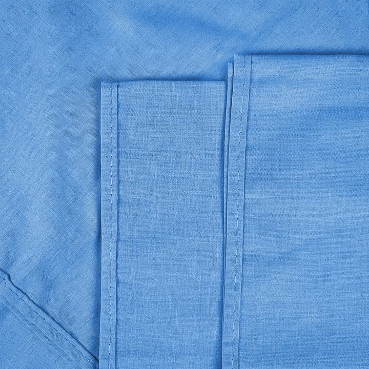 Prześcieradło BEZ GUMKI Bawełniane ODDYCHAJĄCE Miękkie Niebieski - obrazek 4
