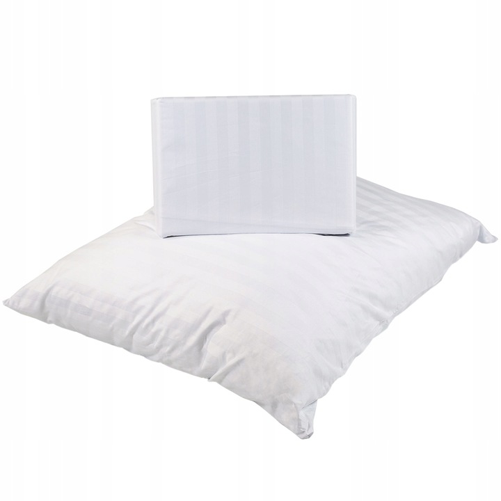 Pościel Hotelowa Biała ADAMASZEK NA ZAKŁADKĘ 2x Poszewka 70x80 - obrazek 4