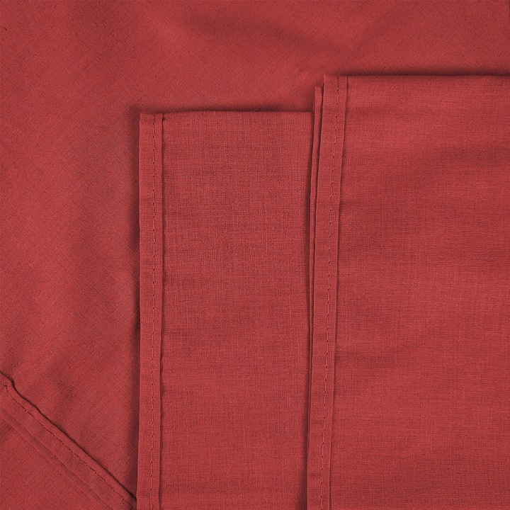 Prześcieradło BEZ GUMKI Bawełniane ODDYCHAJĄCE Miękkie Czerwone - obrazek 4