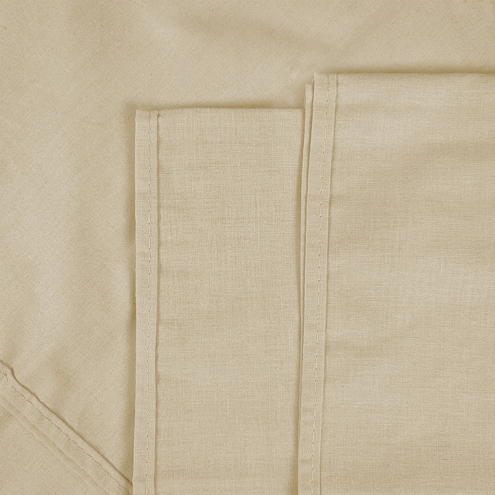 Prześcieradło BEZ GUMKI Bawełniane ODDYCHAJĄCE Miękkie Beżowe - obrazek 4