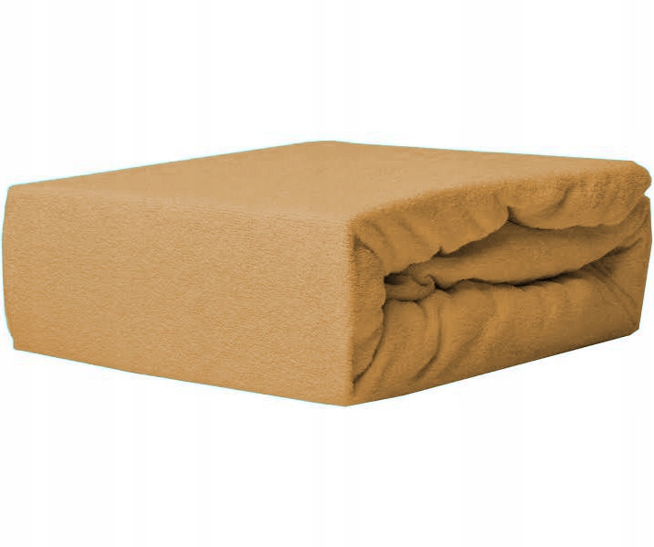 Prześcieradło z Gumką Frotte ODDYCHAJĄCE Mięsiste Kolor Karmelowy - obrazek 4