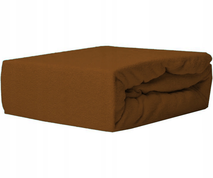 Prześcieradło z Gumką Frotte ODDYCHAJĄCE Mięsiste Kolor Mleczna Czekolada - obrazek 3