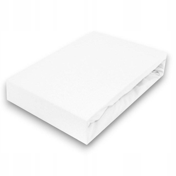 Prześcieradło z Gumką Bawełniane JERSEY ELASTYCZNE BIAŁE - obrazek 5