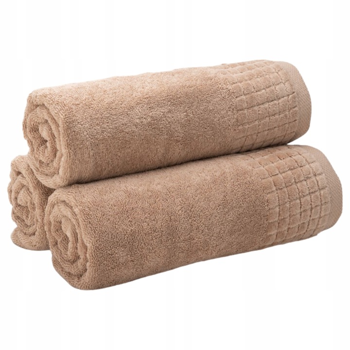 Ręcznik Kąpielowy Frotte Szybkoschnący Chłonny Mięsisty Beżowy - obrazek 3