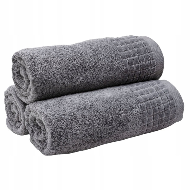 Ręcznik Kąpielowy Frotte Szybkoschnący Chłonny Mięsisty Szary - obrazek 4