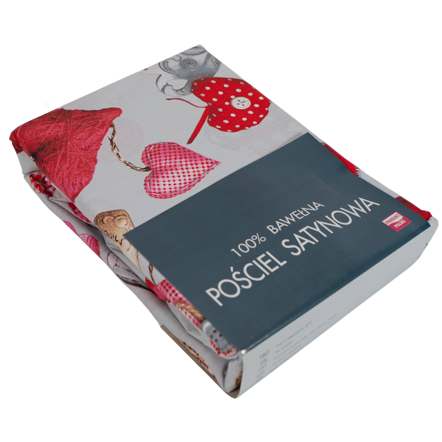 Pościel 160x200 Bawełniana Komplet na Prezent WALENTYNKOWA w Serca Poszewki - obrazek 6