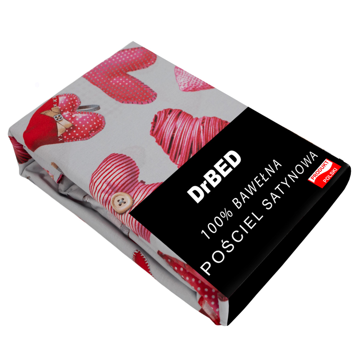 Pościel 160x200 Bawełniana Komplet na Prezent WALENTYNKOWA w Serca Poszewki - obrazek 2